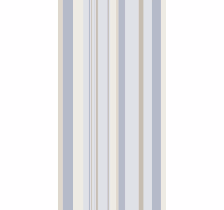 Rollo fenster esszimmer streifen in blau und beige - TenStickers