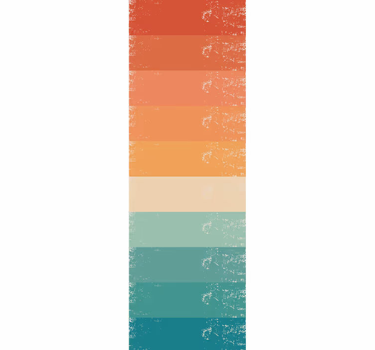 Rollo fenster esszimmer retro gestreift regenbogen - TenStickers