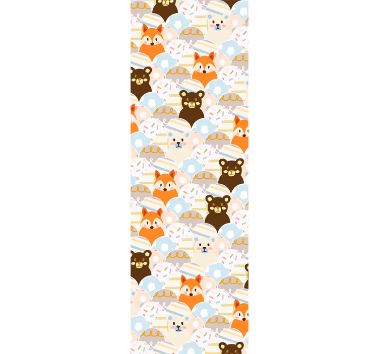 Rollo fenster kinderzimmer mit bären und fuchs design - TenStickers
