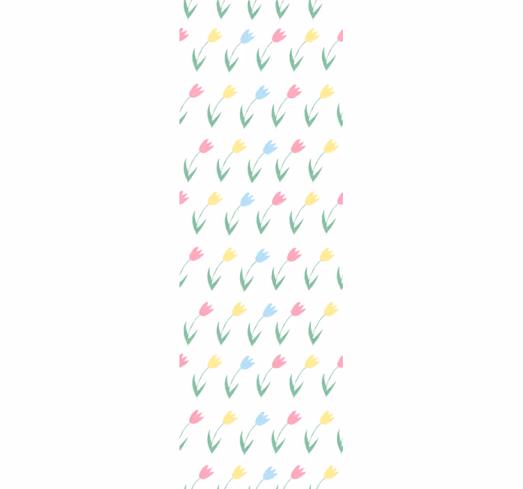 Rollo fenster kinderzimmer mit buntem tulpenmuster - TenStickers