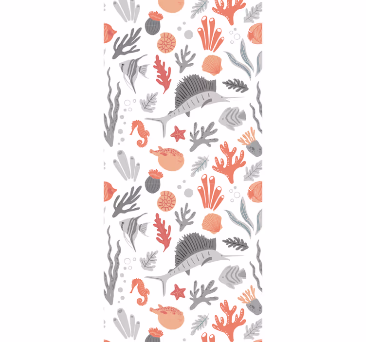 Rollo fenster kinderzimmer meereslebewesen illustration - TenStickers