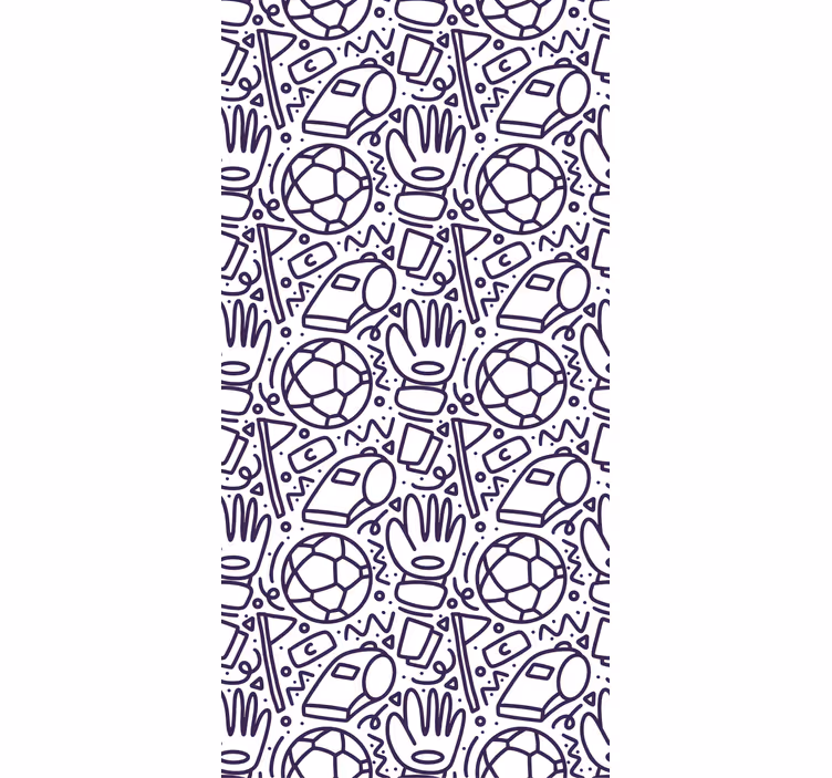 Rollo fenster kinderzimmer im sport doodle design - TenStickers