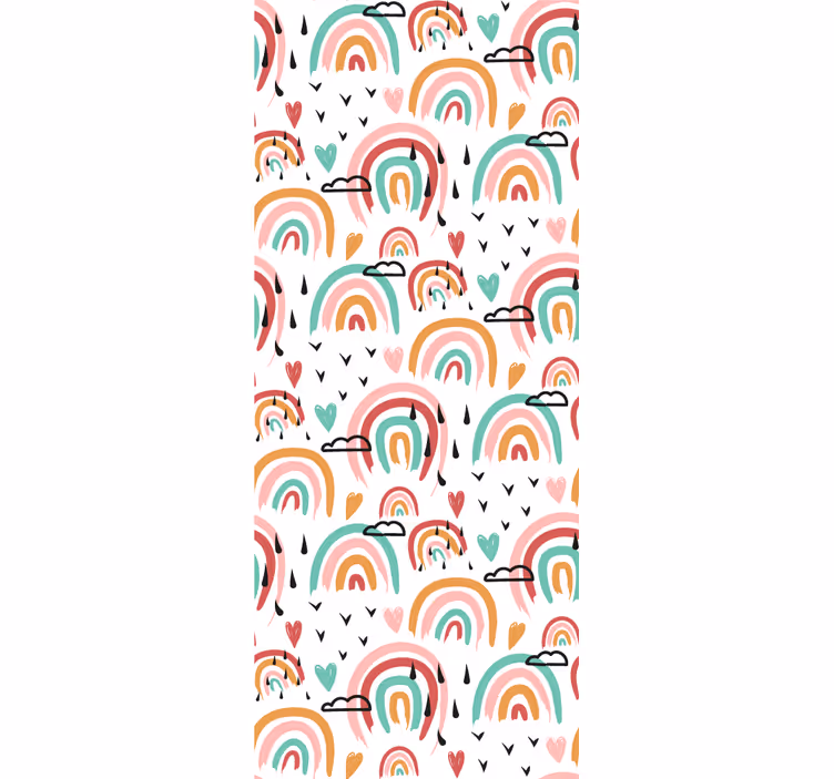 Rollo fenster kinderzimmer aquarell regenbogen muster - TenStickers