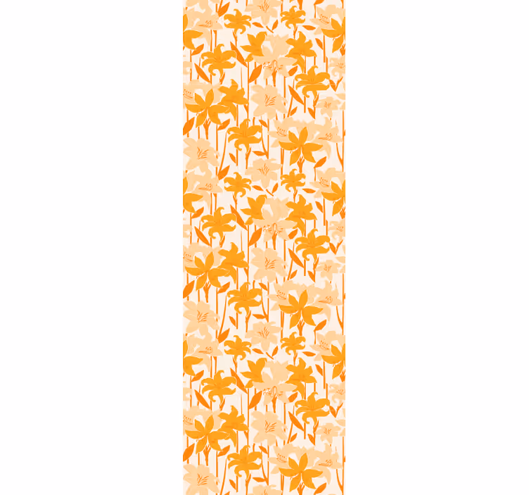 Rollo fenster kinderzimmer kleine süße orange blumen - TenStickers