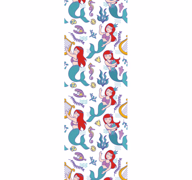 Rollo fenster kinderzimmer mit lächelnder ariel - TenStickers