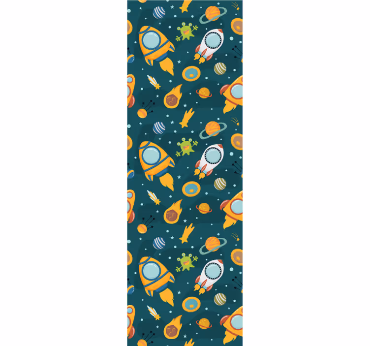 Rollo fenster kinderzimmer mit lustigen aliens illustration - TenStickers