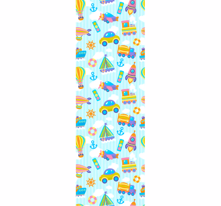 Rollo fenster kinderzimmer mit süßem autodesign - TenStickers