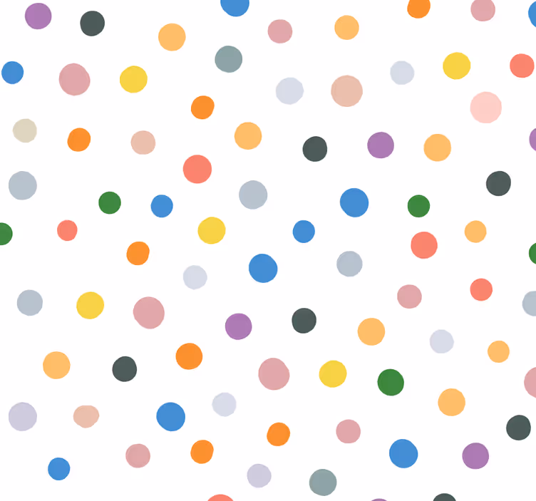 Rollo fenster kinderzimmer bunte punkte auf weiß - TenStickers