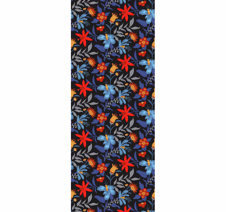 Rollo fenster home office blumenmuster 'tricot' schwarz - TenStickers