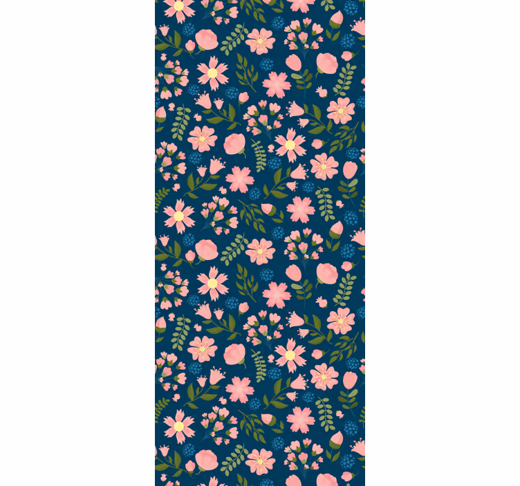Rollo fenster home office blumenmuster 'floflo' blau - TenStickers