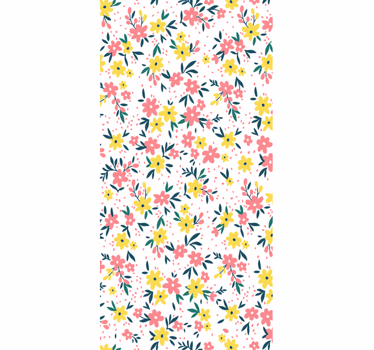 Rollo fenster home office blumenmuster 'ifuru' weiß - TenStickers