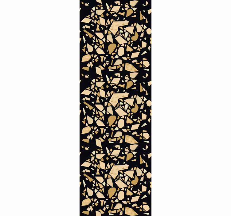 Rollo fenster home office im terrazzo stil schwarz gold - TenStickers