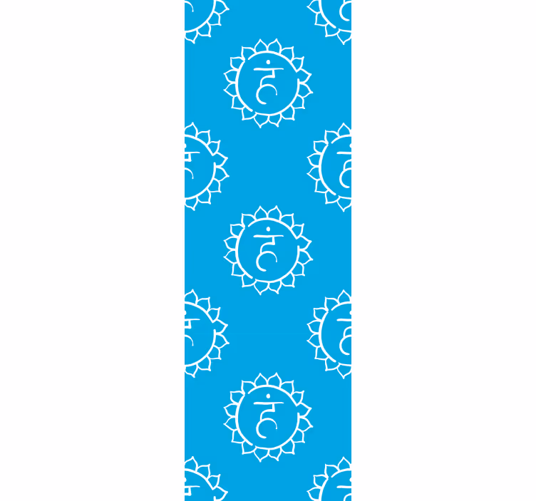 Rollo fenster home office symbol des kehlchakras - TenStickers