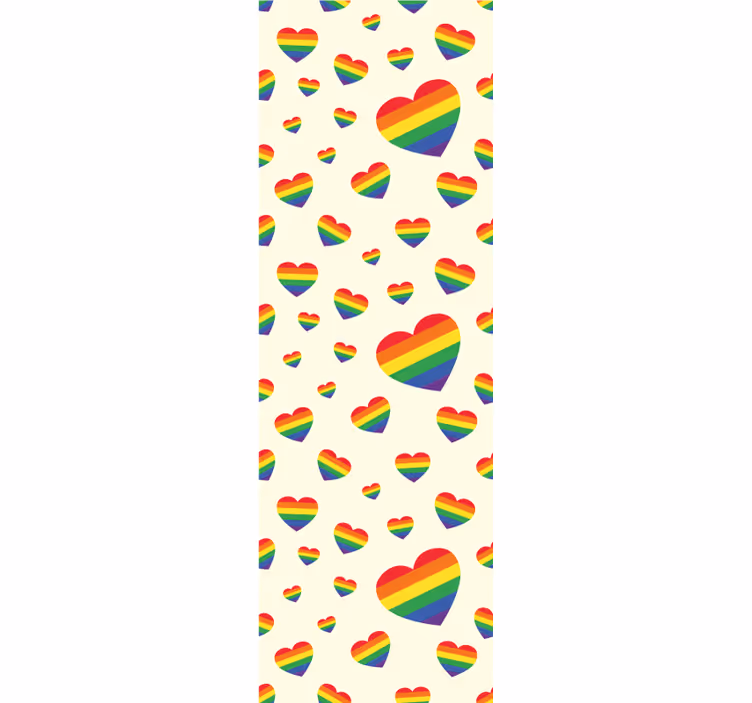 Rollo fenster jugendzimmer regenbogenherzen motiv - TenStickers