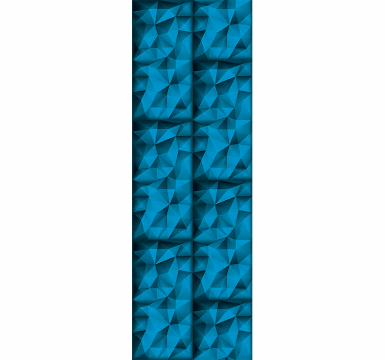 Rollo fenster jugendzimmer in 3d muster blau-tiefen - TenStickers