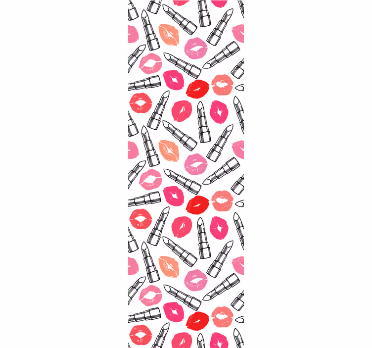 Rollo fenster jugendzimmer lippenstifte und lippen - TenStickers