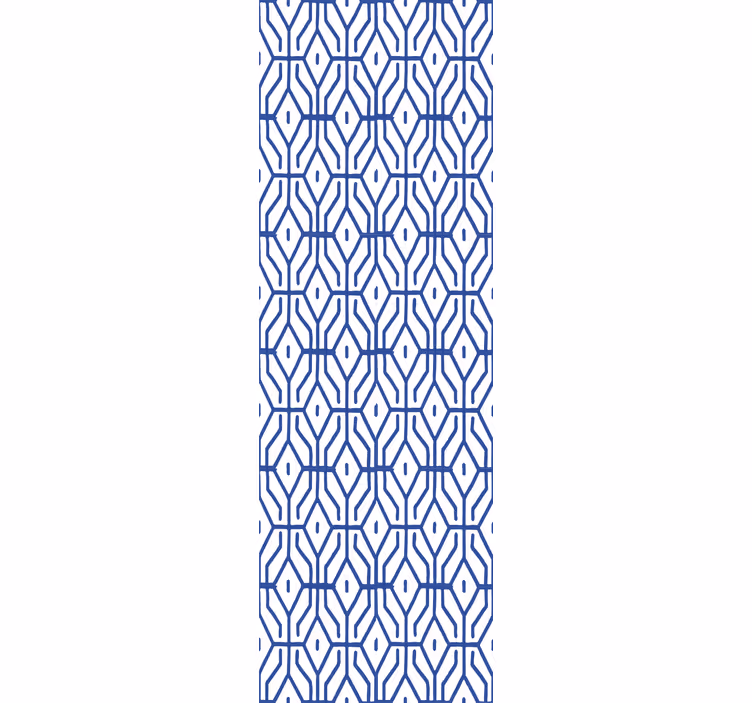 Rollo fenster jugendzimmer mit blauem linienmuster - TenStickers