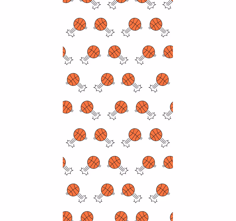 Rollo fenster jugendzimmer mit handgezeichneten basketballs - TenStickers