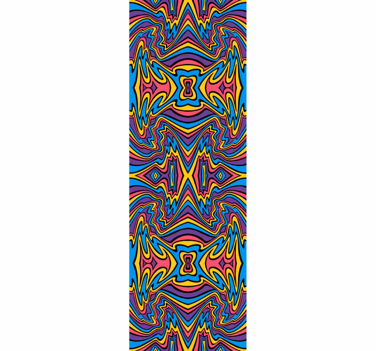 Rollo fenster jugendzimmer lebendige farben coole linien - TenStickers