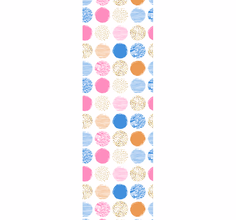 Rollo fenster jugendzimmer mit buntem punktmuster - TenStickers