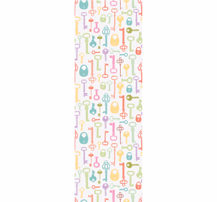 Rollo fenster jugendzimmer bunte schlüssel - TenStickers