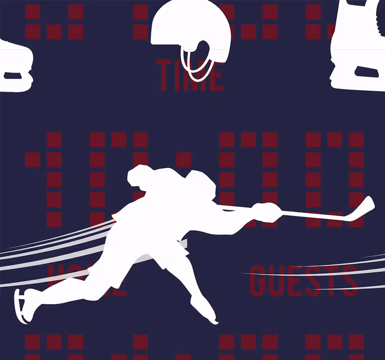 Rollo fenster jugendzimmer eishockey spieler - TenStickers