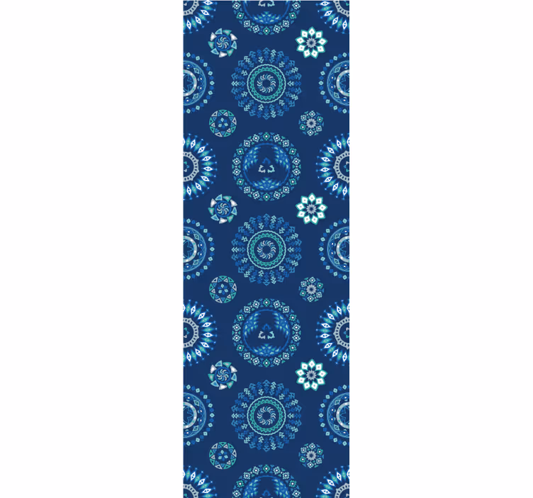 Rollo fenster jugendzimmer blauer abstrakter muster - TenStickers