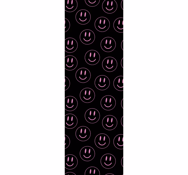 Rollo fenster jugendzimmer mit weißen und lila smileys - TenStickers