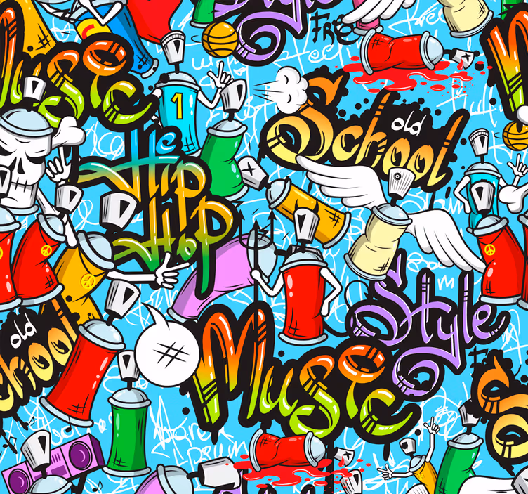 Rollo fenster jugendzimmer urban graffiti hip-hop stil - TenStickers
