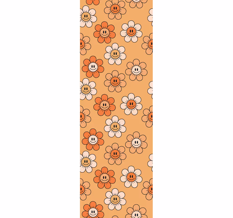 Rollo fenster jugendzimmer mit orangenen smiley-motiven - TenStickers