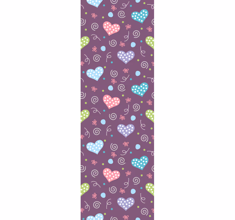 Fenster rollo modern muster-dekor herzen und linien - TenStickers