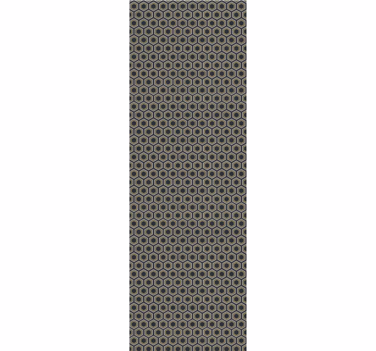 Fenster rollo modern mit golden-grauen sechsecken - TenStickers