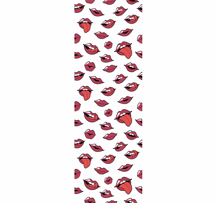 Fenster rollo modern mit abstrakten lippen und zunge - TenStickers