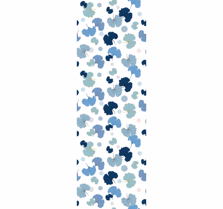 Fenster rollo modern blaue ginkgo blätter - TenStickers