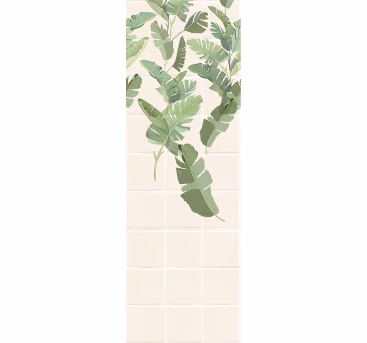 Fenster rollo modern mit palmen-mosaikfliesen - TenStickers