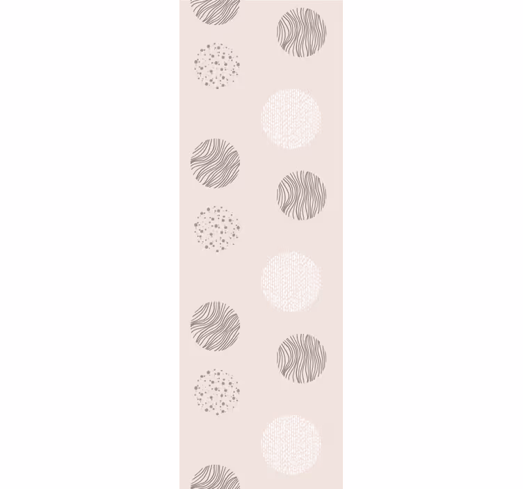 Fenster rollo modern graue kreise mit linienmuster - TenStickers