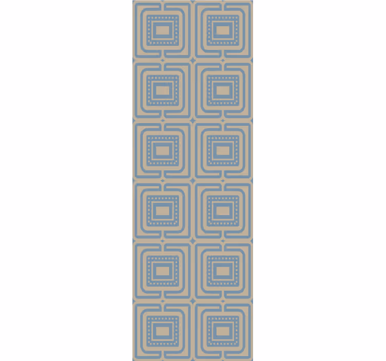 Fenster rollo modern mit bronze und dunkelblauen quadraten - TenStickers