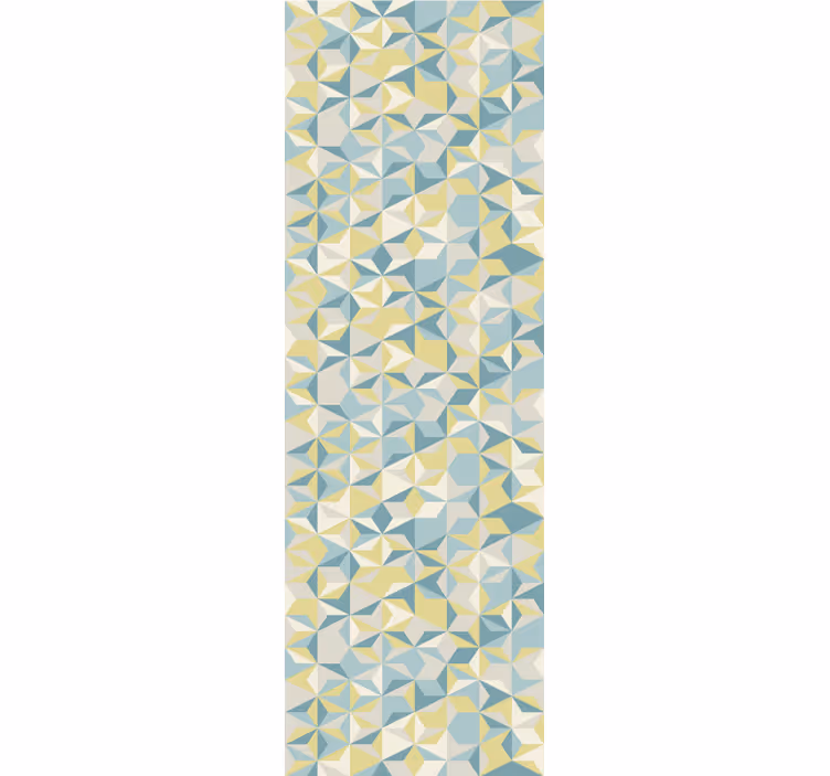Fenster rollo modern in beige blau und gelb geometrisch - TenStickers
