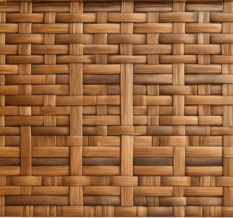 Rollo fenster muster rustic dunkles weidengeflecht - TenStickers
