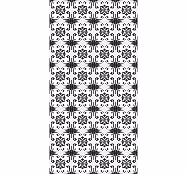 Rollo fenster schwarz vintage schwarze fliese - TenStickers