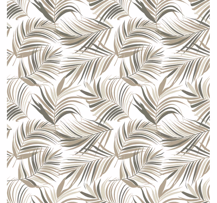 Rollo fenster grau mit eleganten blattmotiven - TenStickers