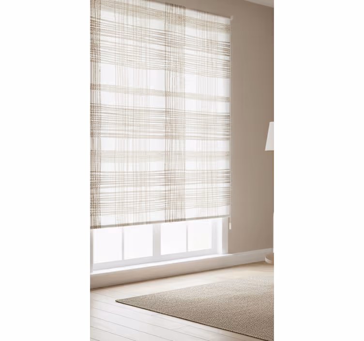 Rollo fenster beige feines jute-motiv in beige - TenStickers