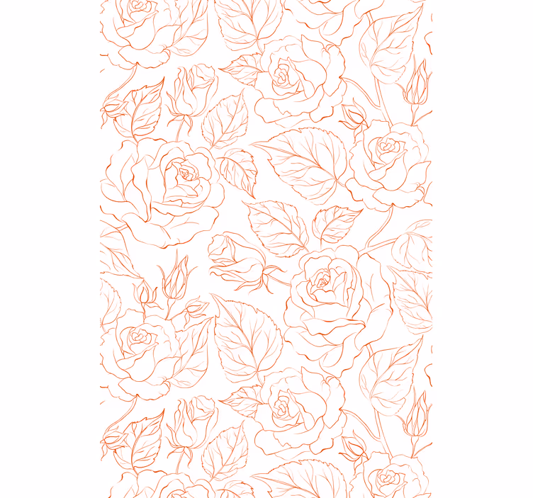 Rollo fenster rosa mit zarten rosenmustern - TenStickers