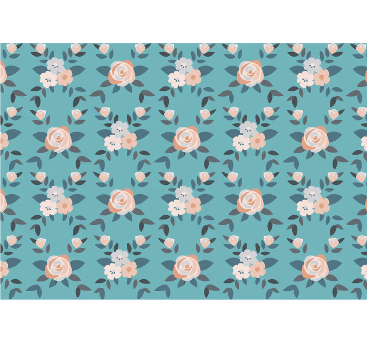 Küchenfenster rollo in pastellbunten rosen - TenStickers