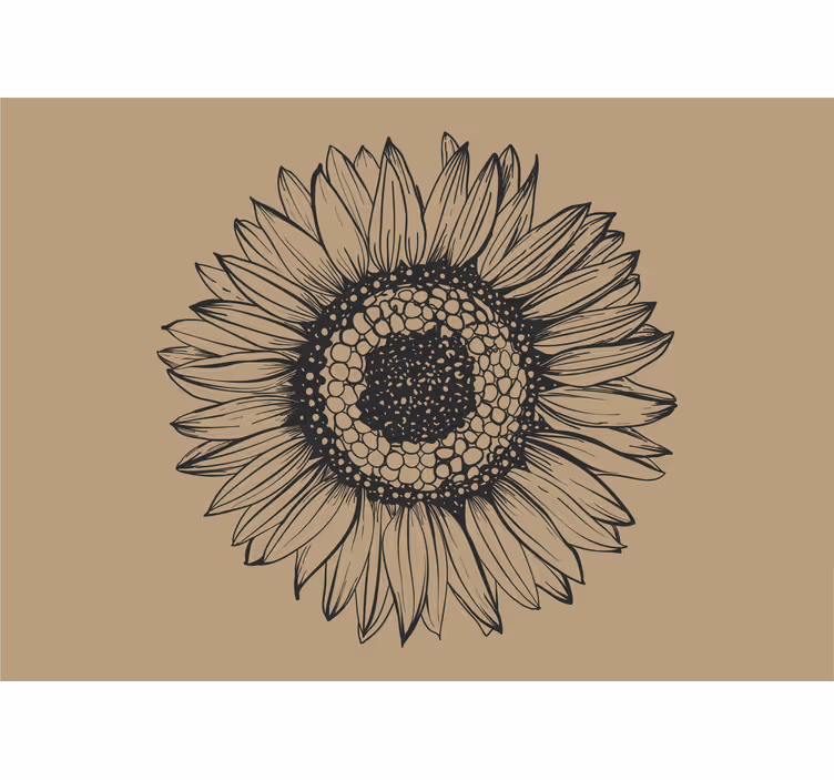 Küchenfenster rollo in beige sonnenblume - TenStickers