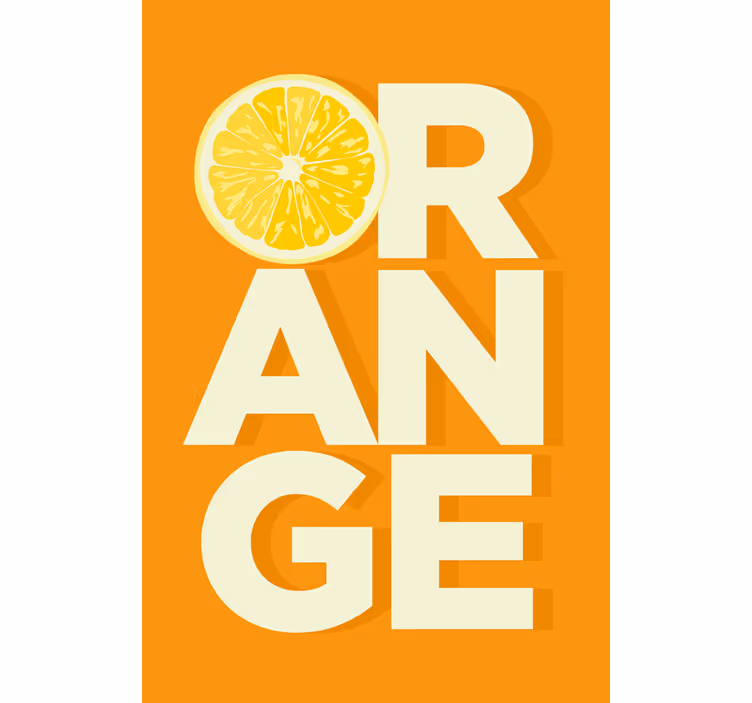 Küchenfenster rollo in geschnittenem orangentext - TenStickers