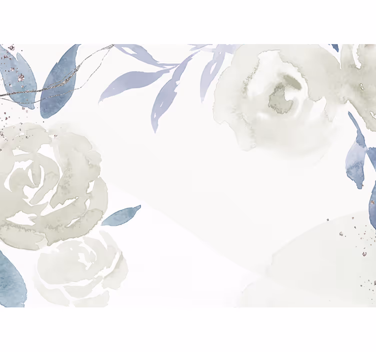 Rollo fenster weiß florale künstlerische illustration - TenStickers