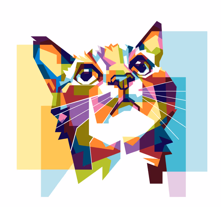 Rollo fenster wohnzimmer in katzenfarben - TenStickers