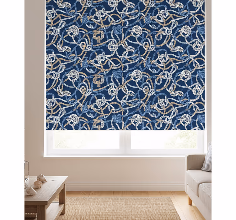Rollo fenster wohnzimmer mit maritimen knoten - TenStickers