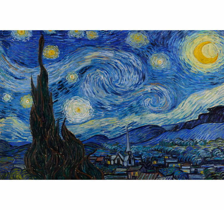 Rollo fenster wohnzimmer van goghs sternennacht - TenStickers